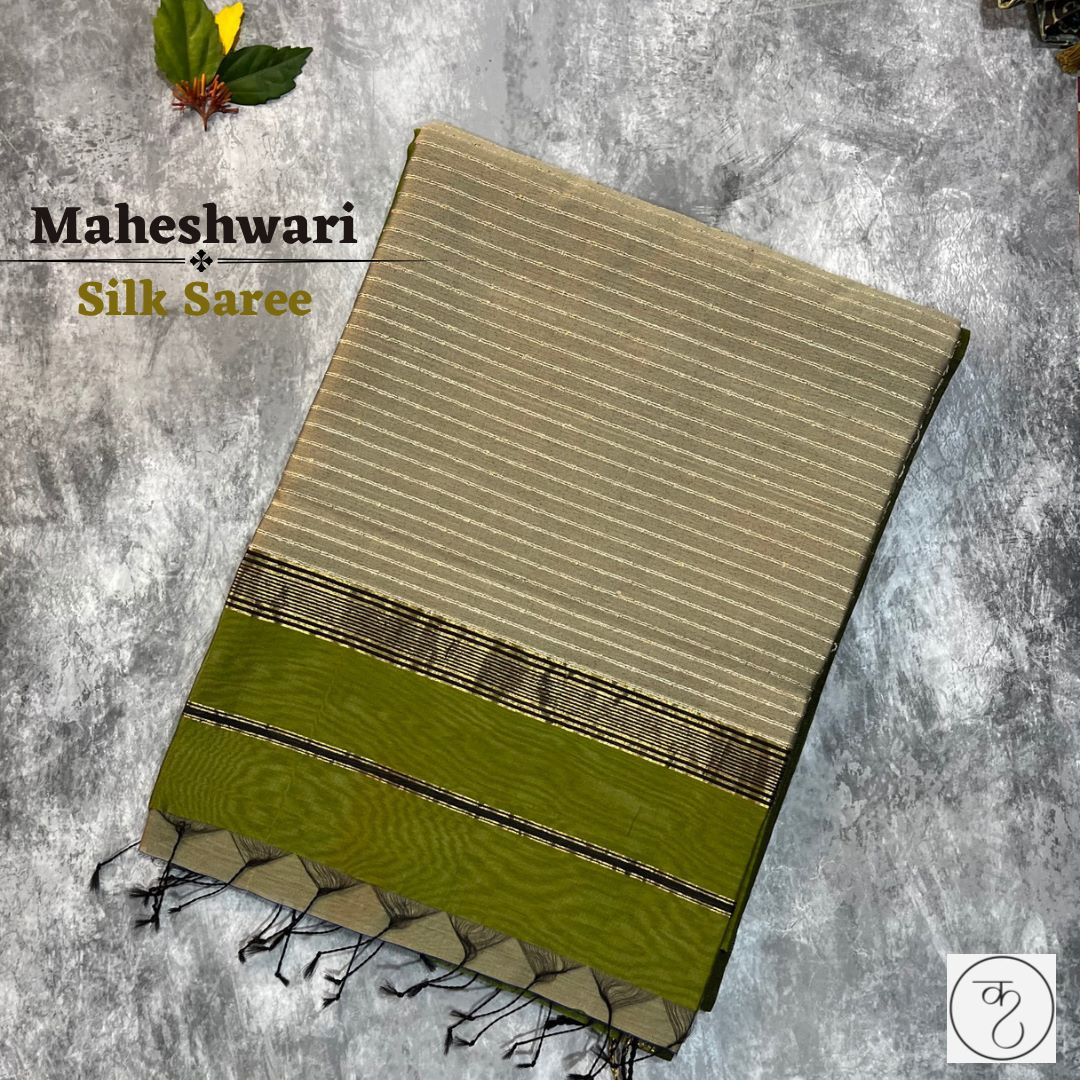 Maheshwari Silk Saree- Green